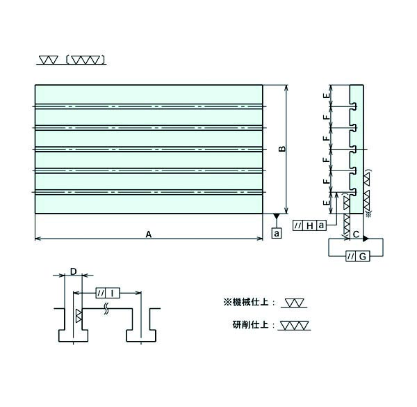 E-9162MC／MCサブテーブル(Ｔ溝タイプ)／900397 寸法図